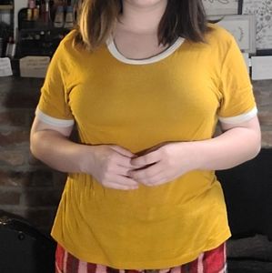 Mustard color t shirt